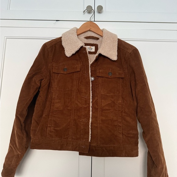 Marine Layer Jackets & Blazers - Marine Layer Brown Corduroy with Cream Sherpa